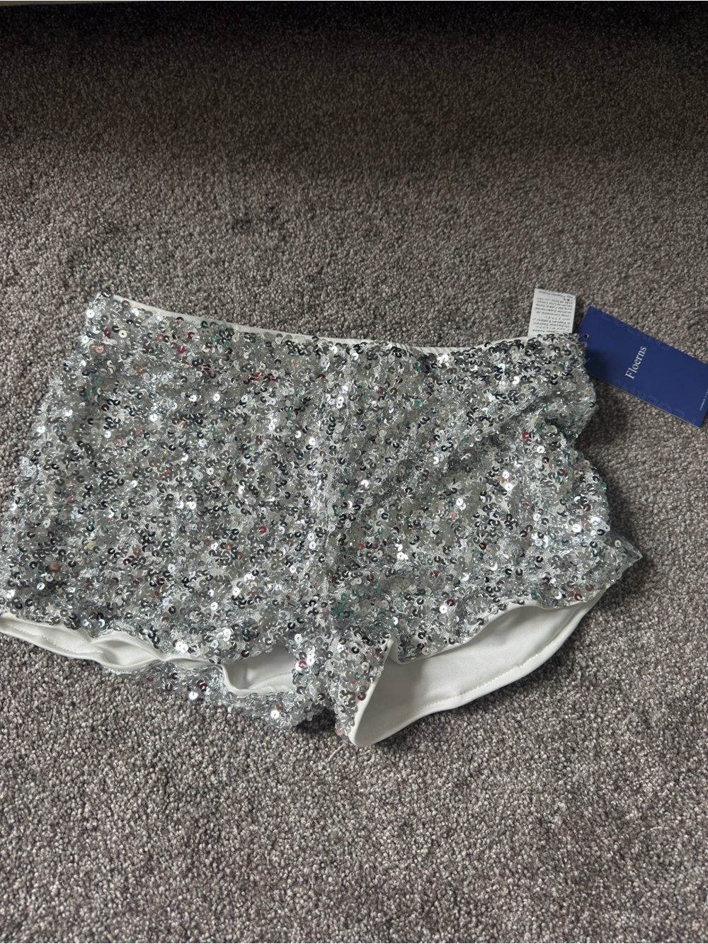 Amazon Silver Sequin Women's Pajama Shorts